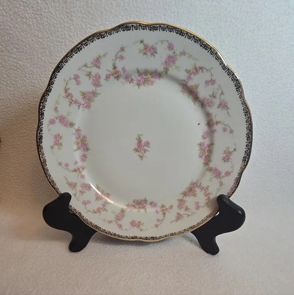 Vintage The Orginal Bridal Rose Dinner Plate Set with Gold Trim - Picture 5 of 8